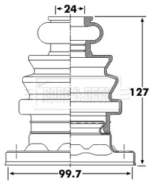 BCB6258 Měch, hnací hřídel BORG & BECK