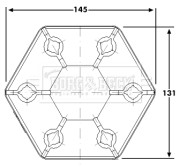 BDC102 Kloub, podélný hřídel BORG & BECK