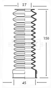 BSG3007 Sada měchů, řízení BORG & BECK