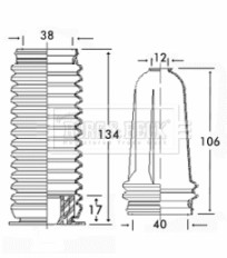 BSG3167 Sada měchů, řízení BORG & BECK