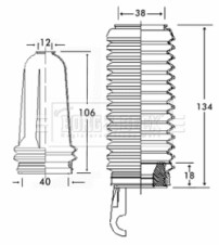 BSG3225 Sada měchů, řízení BORG & BECK