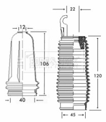 BSG3226 Sada měchů, řízení BORG & BECK