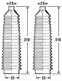 BSG3295 Sada měchů, řízení BORG & BECK