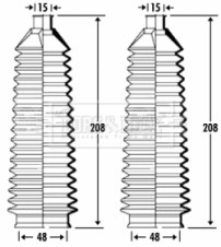BSG3315 Sada měchů, řízení BORG & BECK