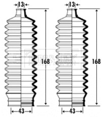 BSG3316 Sada měchů, řízení BORG & BECK