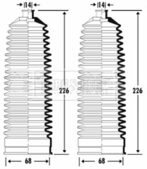 BSG3328 Sada měchů, řízení BORG & BECK
