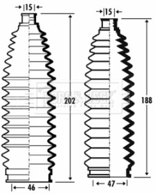 BSG3353 Sada měchů, řízení BORG & BECK