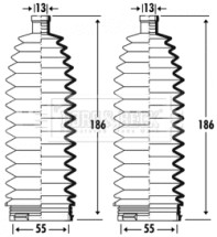 BSG3360 Sada měchů, řízení BORG & BECK