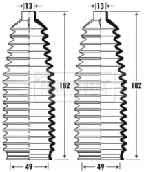BSG3381 Sada měchů, řízení BORG & BECK