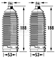 BSG3392 Sada měchů, řízení BORG & BECK