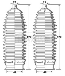 BSG3406 Sada měchů, řízení BORG & BECK