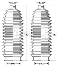 BSG3410 Sada měchů, řízení BORG & BECK