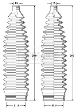 BSG3414 Sada měchů, řízení BORG & BECK