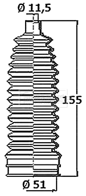 BSG3420 BORG & BECK manżeta riadenia BSG3420 BORG & BECK
