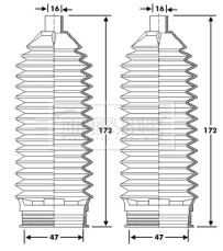 BSG3427 Sada měchů, řízení BORG & BECK