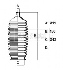 BSG3463 BORG & BECK manżeta riadenia BSG3463 BORG & BECK