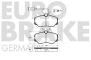 5502221012 EUROBRAKE sada brzdových platničiek kotúčovej brzdy 5502221012 EUROBRAKE