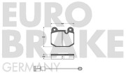 5502221501 Sada brzdových destiček, kotoučová brzda EUROBRAKE