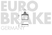 5502221909 EUROBRAKE sada brzdových platničiek kotúčovej brzdy 5502221909 EUROBRAKE