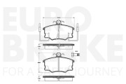 5502222327 Sada brzdových destiček, kotoučová brzda EUROBRAKE