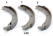 55L03 JAPKO sada brzdových čeľustí 55L03 JAPKO