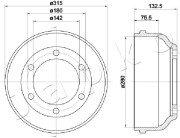 560318 JAPKO brzdový bubon 560318 JAPKO