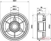 560607C Brzdový buben JAPKO