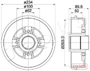 560702C JAPKO brzdový bubon 560702C JAPKO