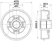 560702 JAPKO brzdový bubon 560702 JAPKO