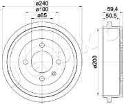 560902 JAPKO brzdový bubon 560902 JAPKO
