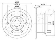 600254 JAPKO brzdový kotúč 600254 JAPKO