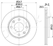 600628 JAPKO brzdový kotúč 600628 JAPKO