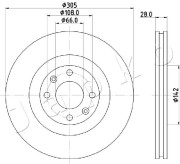 600631 JAPKO brzdový kotúč 600631 JAPKO