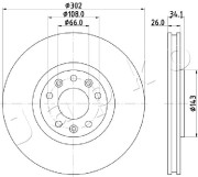 600635 JAPKO brzdový kotúč 600635 JAPKO