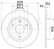 600639C JAPKO brzdový kotúč 600639C JAPKO