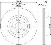 600703 JAPKO brzdový kotúč 600703 JAPKO