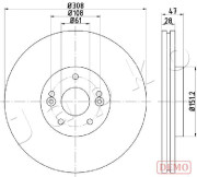 600713C JAPKO brzdový kotúč 600713C JAPKO