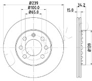 600904 JAPKO brzdový kotúč 600904 JAPKO