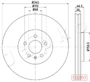 600912C JAPKO brzdový kotúč 600912C JAPKO