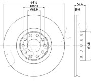 600924 JAPKO brzdový kotúč 600924 JAPKO