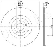 600929 JAPKO brzdový kotúč 600929 JAPKO