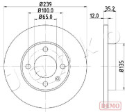 600938C JAPKO brzdový kotúč 600938C JAPKO