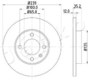 600938 JAPKO brzdový kotúč 600938 JAPKO
