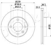 600939 JAPKO brzdový kotúč 600939 JAPKO