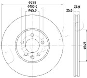 600950 Brzdový kotouč JAPKO