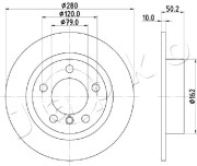 610134 JAPKO brzdový kotúč 610134 JAPKO