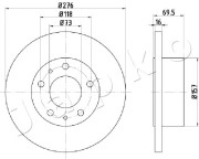 610223 JAPKO brzdový kotúč 610223 JAPKO