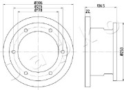 610224 JAPKO brzdový kotúč 610224 JAPKO