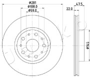 610229 JAPKO brzdový kotúč 610229 JAPKO