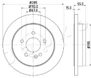 610522 JAPKO brzdový kotúč 610522 JAPKO